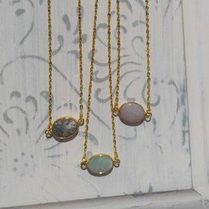 MBellish Genuine Stone Gold Necklace